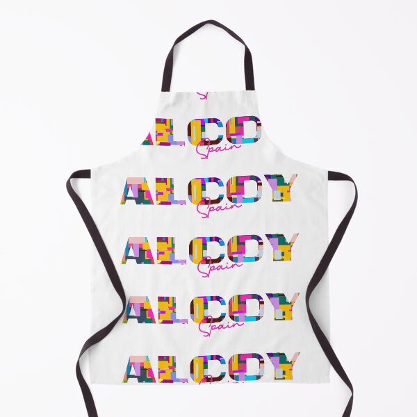 Item preview, Alcoy, Spain, Vibrant Abstract City Typography Art designed and sold by Wanderful-roads.