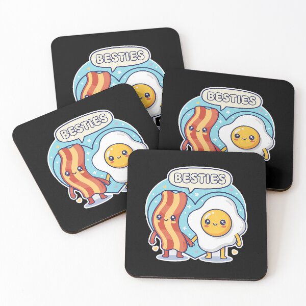 Item preview, Cute Kawai Bacon Egg Breakfast Besties Bff Friends Couples designed and sold by EarlineImogene.