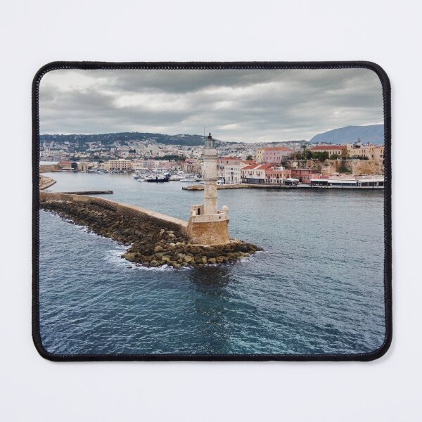 Item preview, The Lighthouse of Chania Standing Against the Sea designed and sold by Tasos Karamalakis.