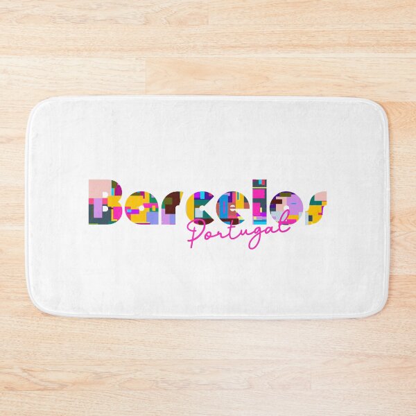 Item preview, Barcelos, Portugal, Vibrant Abstract City Typography Art designed and sold by Wanderful-roads.
