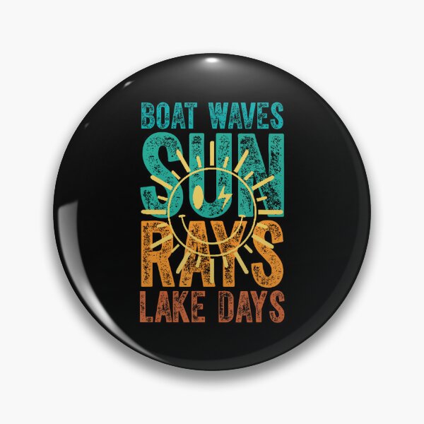Item preview, Boat Waves Sun Rays Lake Days Cute Retro 70S Summer Vacation designed and sold by EarlineImogene.