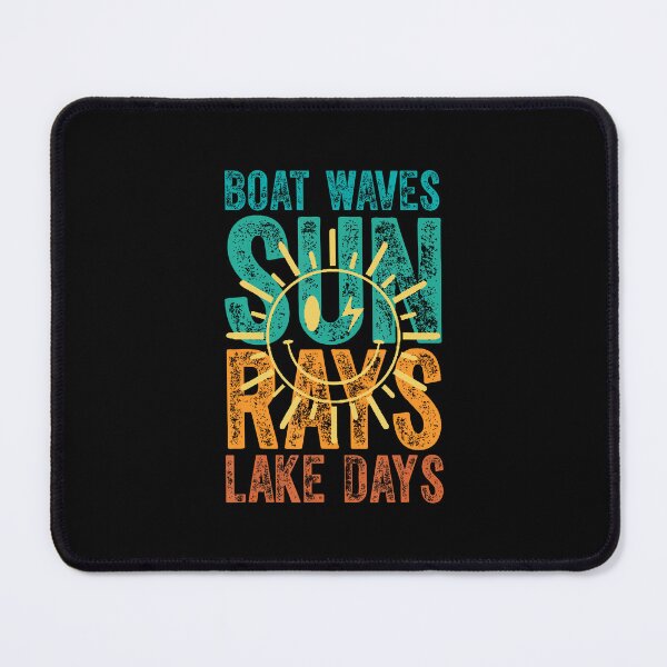 Item preview, Boat Waves Sun Rays Lake Days Cute Retro 70S Summer Vacation designed and sold by EarlineImogene.