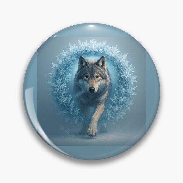 Item preview, Wolf Frost Portal Art | Ice Crystal Geometric Wildlife designed and sold by GeoWild Designs.