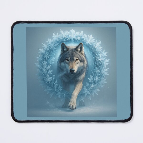 Item preview, Wolf Frost Portal Art | Ice Crystal Geometric Wildlife designed and sold by GeoWild Designs.