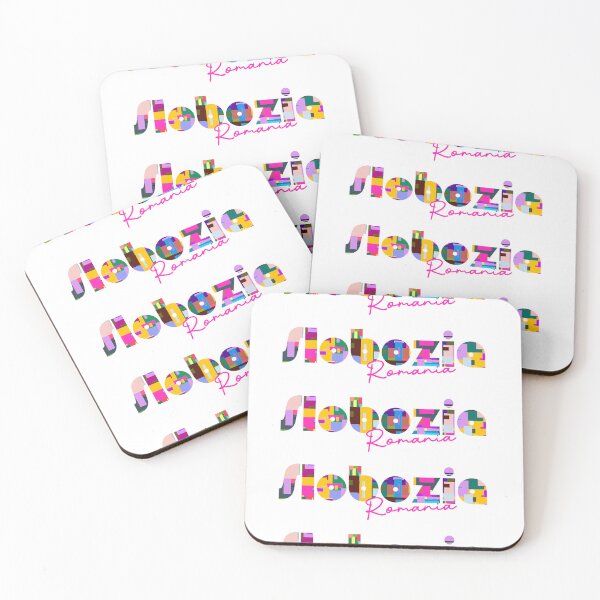 Item preview, Slobozia, Romania, Vibrant Abstract City Typography Art designed and sold by Wanderful-roads.
