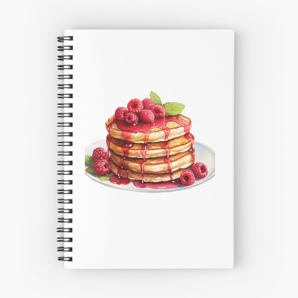Item preview, "Raspberry Pancake | Raspberries Sticker | Sweet Berry Aesthetic Art" designed and sold by Mandayartstudio.