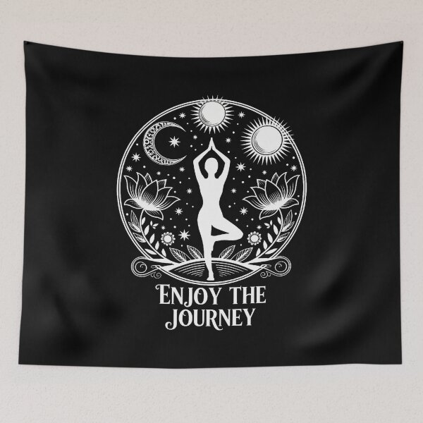 Item preview, Enjoy The Journey Yoga Celestial Meditation Peace Vibes designed and sold by LydiaShirley.
