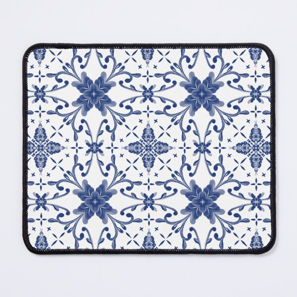 Item preview, Indigo Floral Tile Seamless Pattern with Classic Ceramic Style designed and sold by SGStudio_Thailand.
