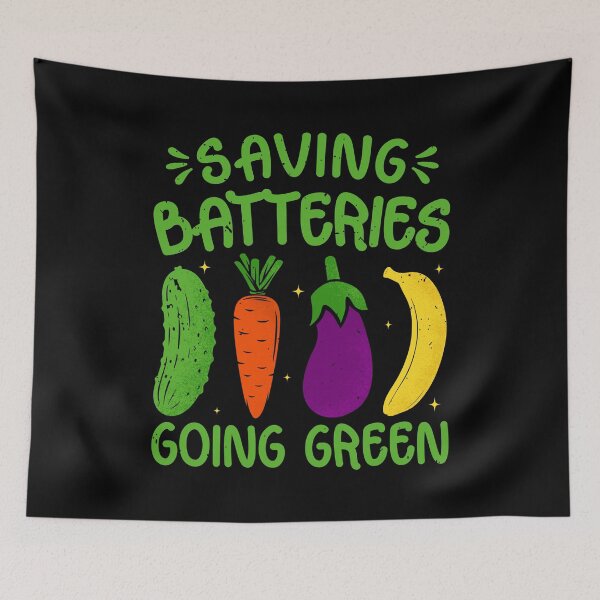 Item preview, Saving Batteries Going Green Funny designed and sold by KarimSoCute.