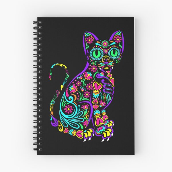 Item preview, Cat Kitty Kitten Paws Sugar Skull Calavera Halloween Gato designed and sold by TyrelKoch.
