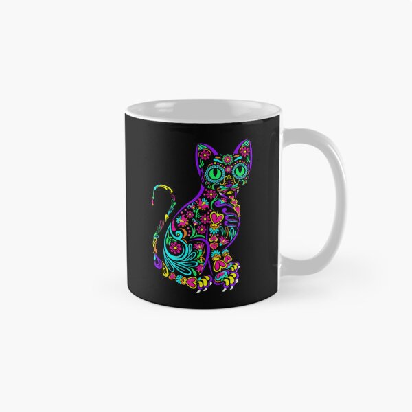 Item preview, Cat Kitty Kitten Paws Sugar Skull Calavera Halloween Gato designed and sold by TyrelKoch.