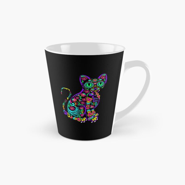 Artikelvorschau, Katze Kitty Kätzchen Pfoten Zuckerschädel Calavera Halloween Gato entworfen und verkauft von TyrelKoch.