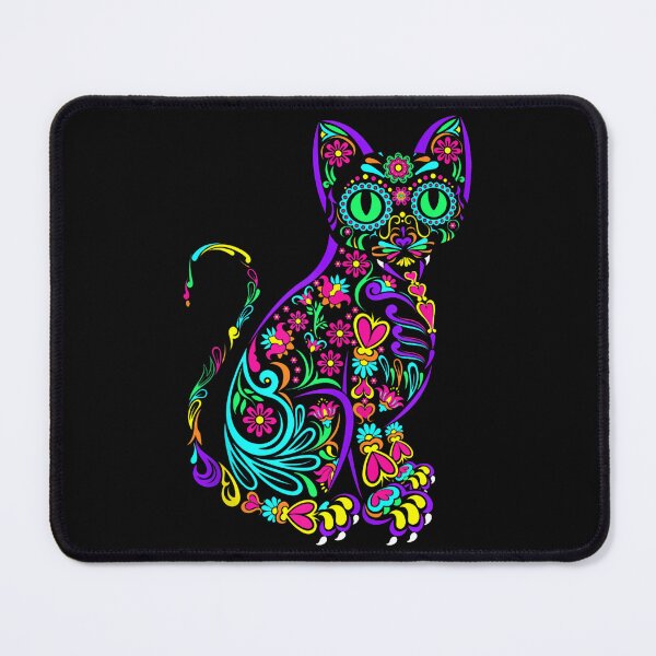 Item preview, Cat Kitty Kitten Paws Sugar Skull Calavera Halloween Gato designed and sold by TyrelKoch.