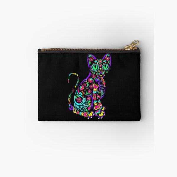 Item preview, Cat Kitty Kitten Paws Sugar Skull Calavera Halloween Gato designed and sold by TyrelKoch.