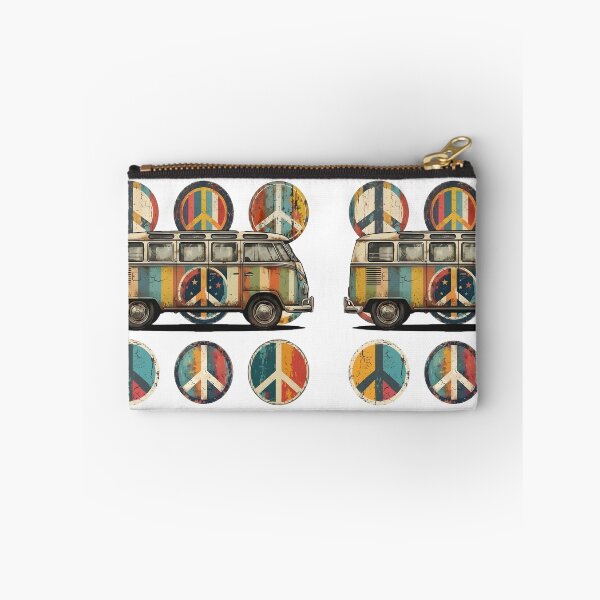 Item preview, Vintage Hippie Bus Peace Patterns Retro 70s Vibe Graphic designed and sold by bendypraetor0f.