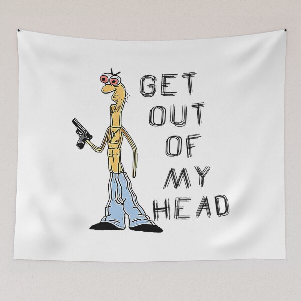 Item preview, Get Out Of My Head - Funny  Smiling Friends Dj Spit Meme designed and sold by JoelKuna613.