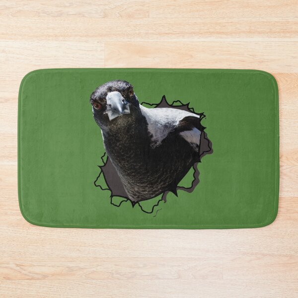 Item preview, Australian Magpie Bursting Through Green Background designed and sold by Barry Callister Photography.