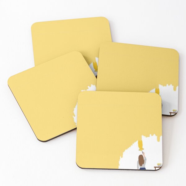 Item preview,  Minimal Girl Painting Wall – Yellow Aesthetic Wall Art designed and sold by LunaArtology.