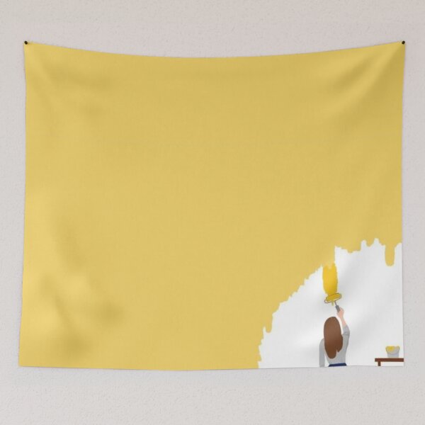 Item preview,  Minimal Girl Painting Wall – Yellow Aesthetic Wall Art designed and sold by LunaArtology.