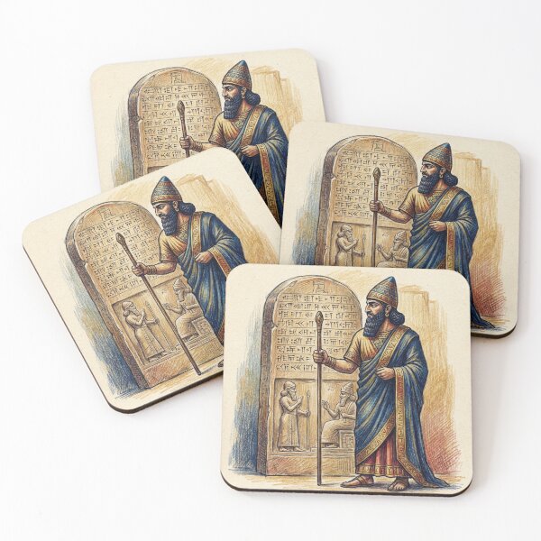 Item preview, King Hammurabi and Babylonian Code of Law Art Design designed and sold by Redbdon.