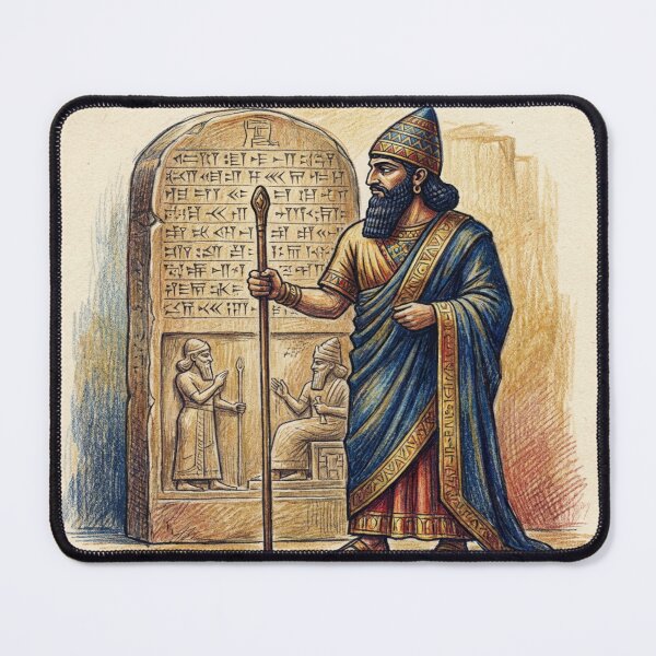 Item preview, King Hammurabi and Babylonian Code of Law Art Design designed and sold by Redbdon.