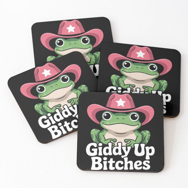 Item preview, Giddy Up Btches Funny Frog Howdy Quote  designed and sold by RuthGAArt.