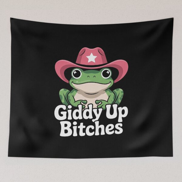 Item preview, Giddy Up Btches Funny Frog Howdy Quote  designed and sold by RuthGAArt.