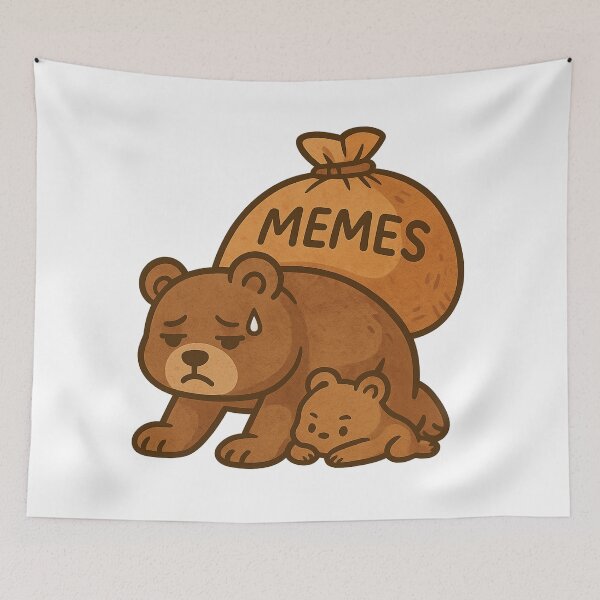 Item preview, Kawaii Meme Overload – Tired Bear Mood designed and sold by kimkosovo.