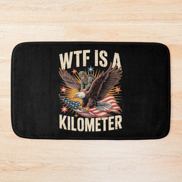 Item preview, WTF Is A Kilometer Funny George Washington Riding Eagle  designed and sold by RoyTill0Art.