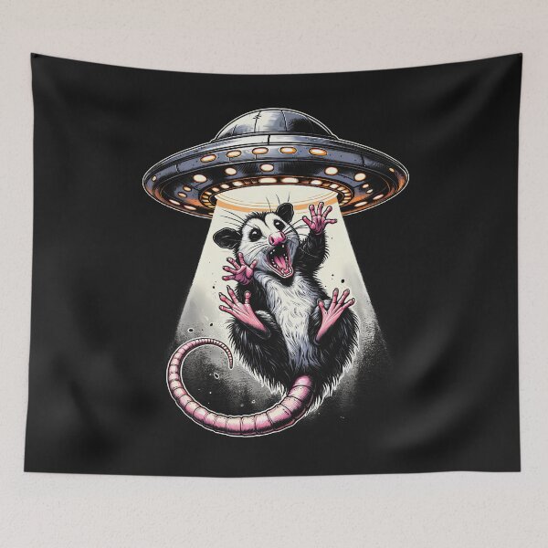 Item preview, Opossum Funny Alien Abduction Ufo Meme Possum designed and sold by ArleneJene.
