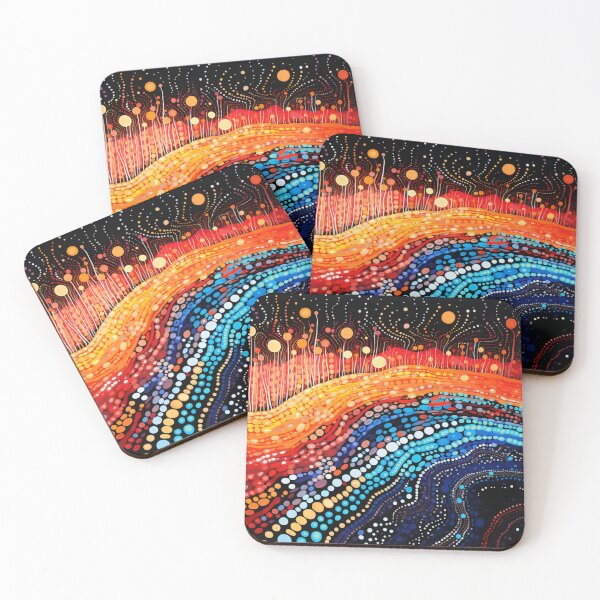 Item preview, Aboriginal Inspired Dot Art - Lava Garden designed and sold by GrinGalore.