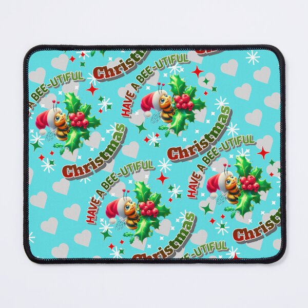 Item preview, Have a Bee-utiful Christmas – Cute Bee Pattern, Festive Holiday Seamless Design designed and sold by HopeAndHustle.