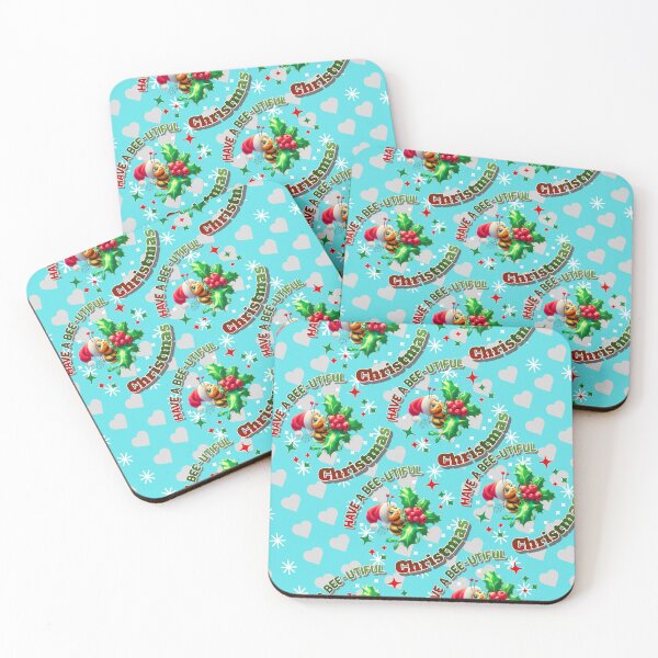 Item preview, Have a Bee-utiful Christmas – Cute Bee Pattern, Festive Holiday Seamless Design designed and sold by HopeAndHustle.