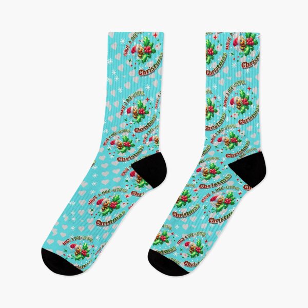 Item preview, Have a Bee-utiful Christmas – Cute Bee Pattern, Festive Holiday Seamless Design designed and sold by HopeAndHustle.