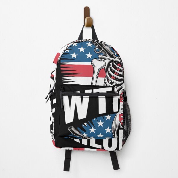 Item preview, WTF Is A Kilometer Funny Skeleton Funny Cringey USA Flag designed and sold by RoyTill0Art.
