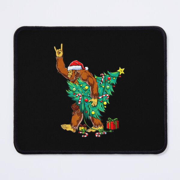 Item preview, Santa Bigfoot Rock Christmas Tree Funny Sasquatch Xmas designed and sold by JEFDodsonArt.
