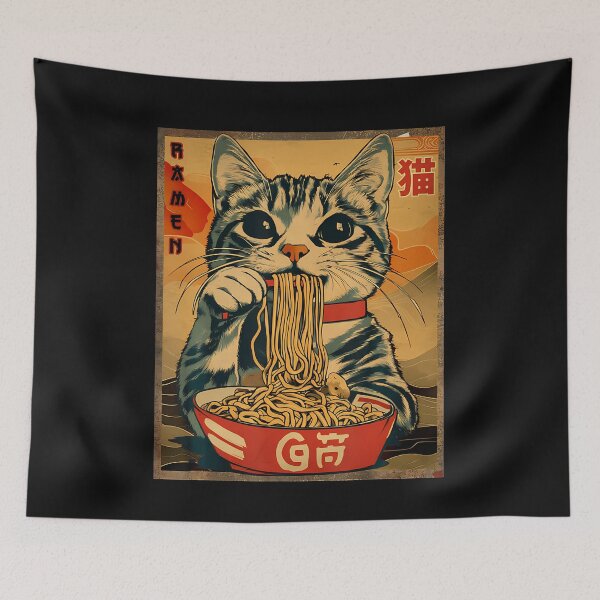 Item preview, Cat Ramen Japanese Funny Graphic Tees Kawaii Cat Anime Gifts designed and sold by EvelineCrooks10.