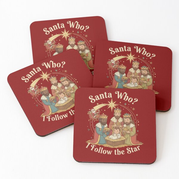 Item preview, 3 Kings Christmas Humor Shirt for Christians – Santa Who? I Follow the Star T-Shirt designed and sold by Blessed-Thread.