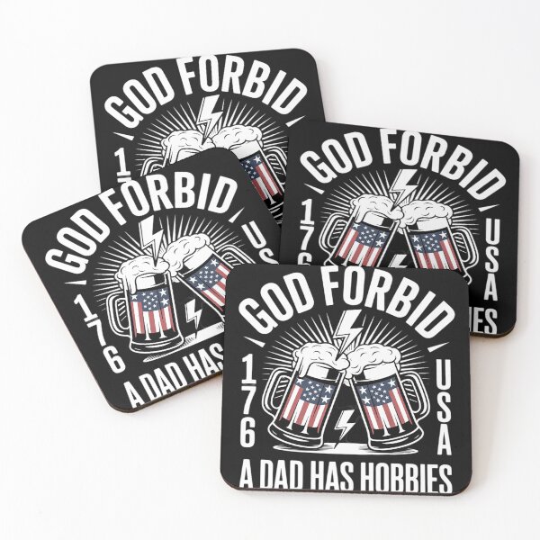 Item preview, God Forbid a Man Has Hobbies Funny Father Beer Drinking  designed and sold by RuthGAArt.