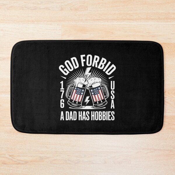 Item preview, God Forbid a Man Has Hobbies Funny Father Beer Drinking  designed and sold by RuthGAArt.