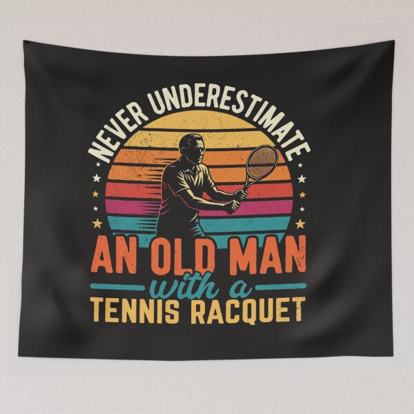 Item preview, Never Underestimate an Old Man With Tennis Sports Lover designed and sold by Clairenity Studio.