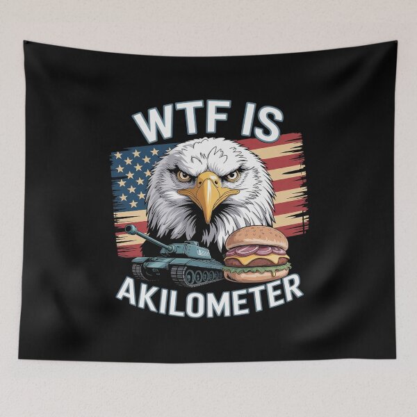 Item preview, WTF Is A Kilometer Meme 4th Of July In Back  designed and sold by RoyTill0Art.