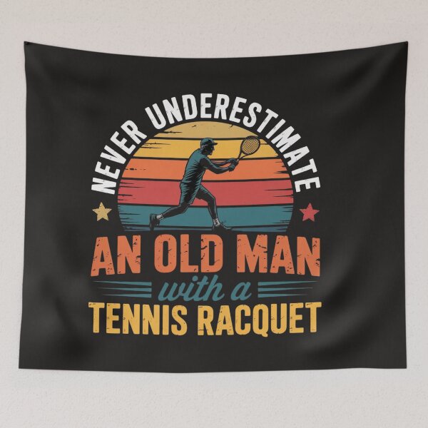 Item preview, Never Underestimate an Old Man With Tennis Sports Lover designed and sold by Clairenity Studio.