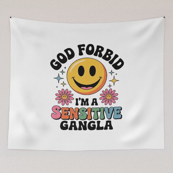 Item preview, Groovy Funny God Forbid I'm A Sensitive Gangsta Cute Cozy  designed and sold by RuthGAArt.