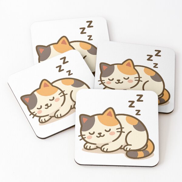 Item preview, Kawaii Sleeping Cat – Cute Cozy Meme Art designed and sold by kimkosovo.