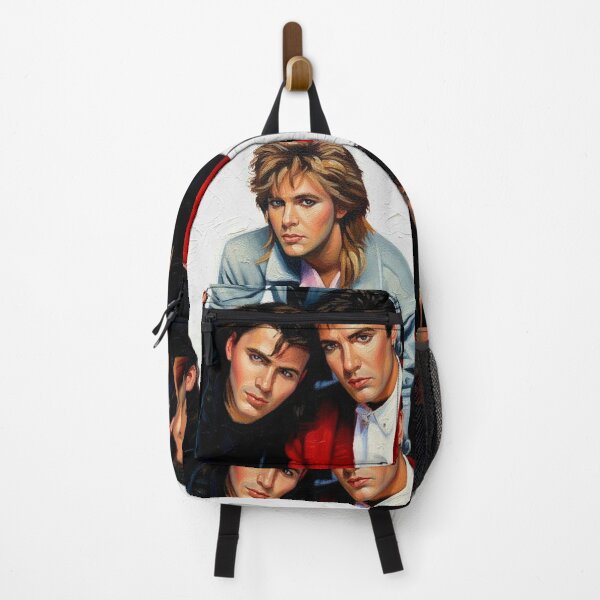 Item preview, 80s New Wave Pop Band Portrait Art | Pastel Coat Red Cardigan Painting | Vintage Synth Pop designed and sold by Art's Diner.