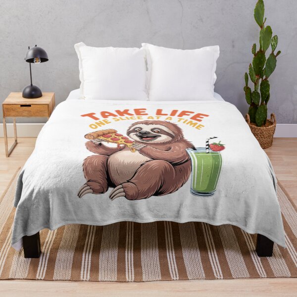 Item preview, Cute Sloth Is Eating Pizza Take Life One Slice At A Time designed and sold by Rrettgison.
