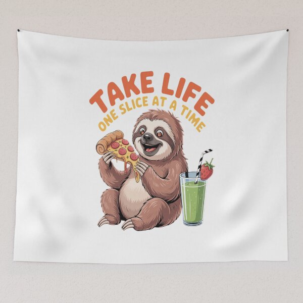 Item preview, Cute Sloth Is Eating Pizza Take Life One Slice At A Time designed and sold by Rrettgison.