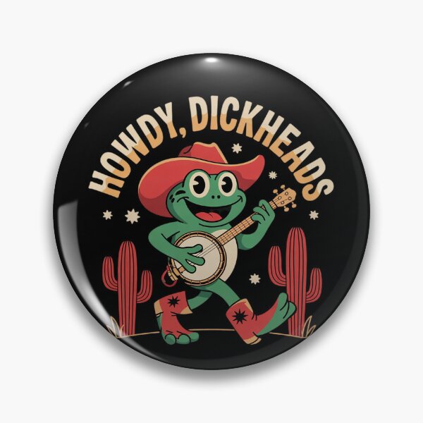 Item preview, Howdy Dickheads Funny Cowboy Frog Meme  designed and sold by RuthGAArt.