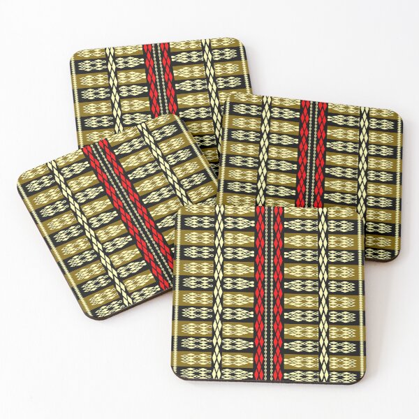 Item preview, Thai ethnic style pattern - Tree line with yellow & red designed and sold by Sukjai@Design.